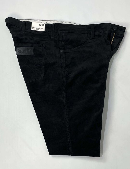 Spodnie męskie sztruks Wrangler Greensboro 803 Black W42 L34