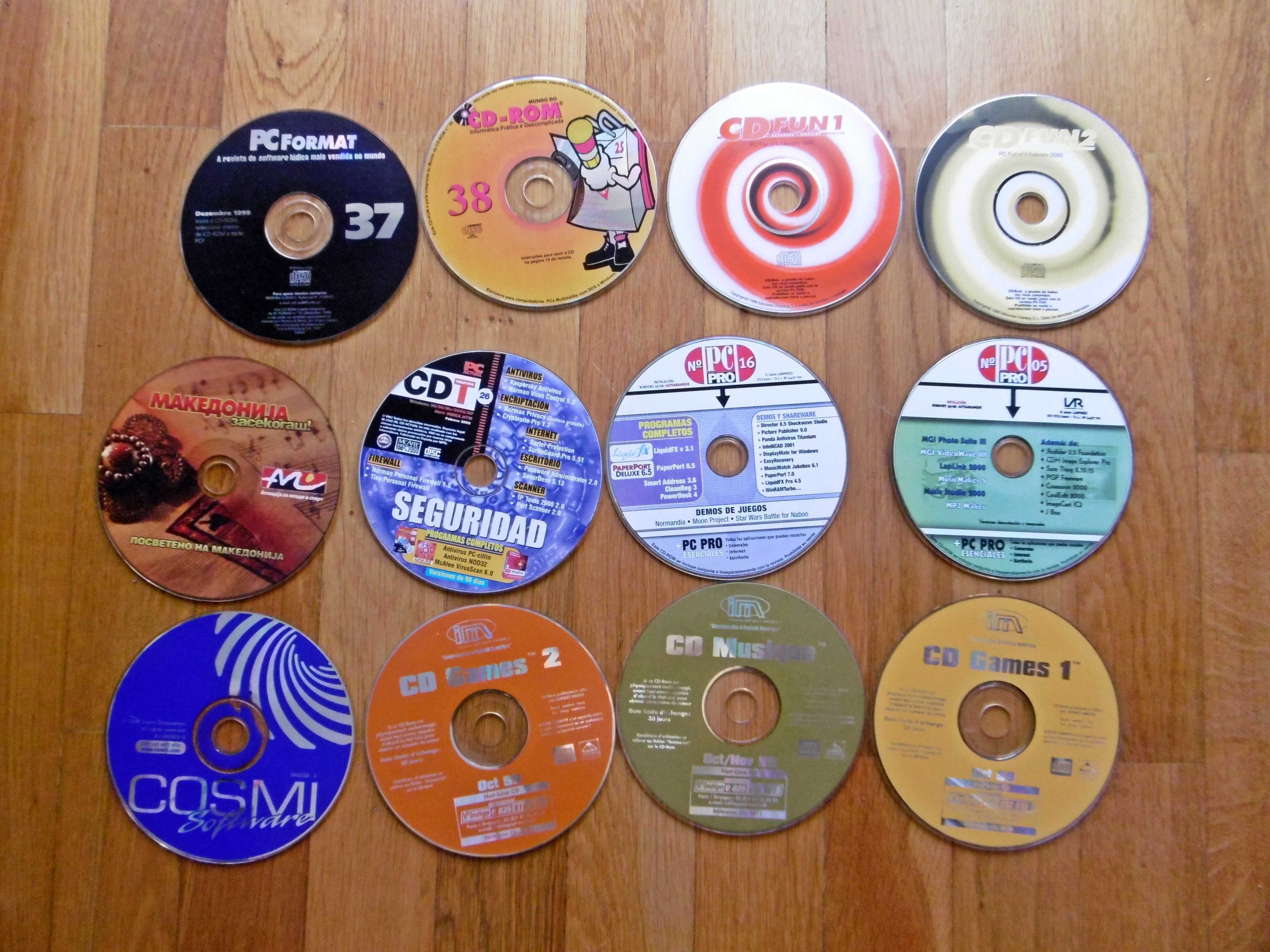 DVD's e demos de várias revistas