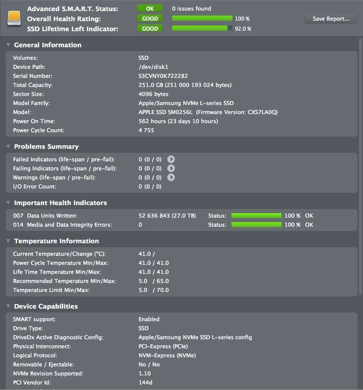 Dysk Apple SSD 256 GB PCI-e