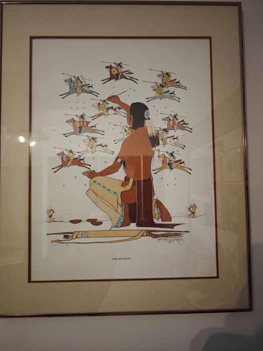 Antowine Narcissus Warrior  "Historian " sygnowana litografia autorska