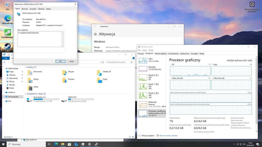 i7, GTX 1650, 16GB RAM, SSD 620GB - budżetowy komputer gamingowy