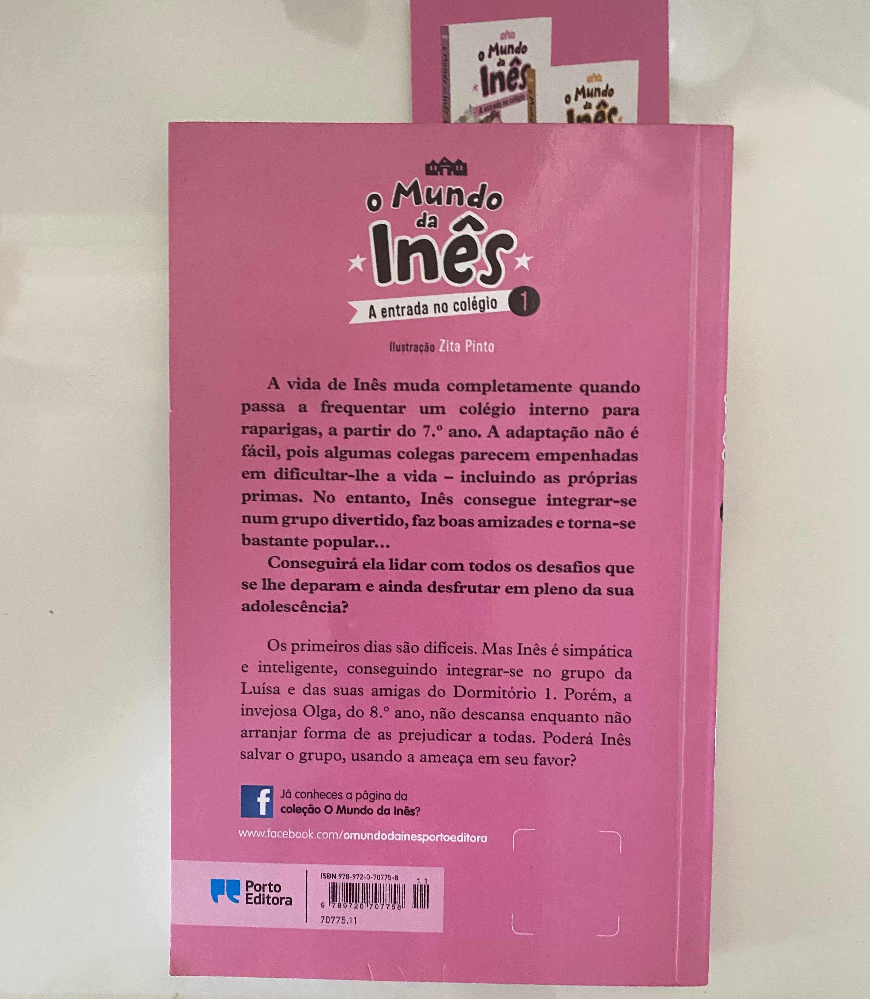 Livro "O Mundo de Inês" - A entrada no colégio, Sara de Almeida Leite