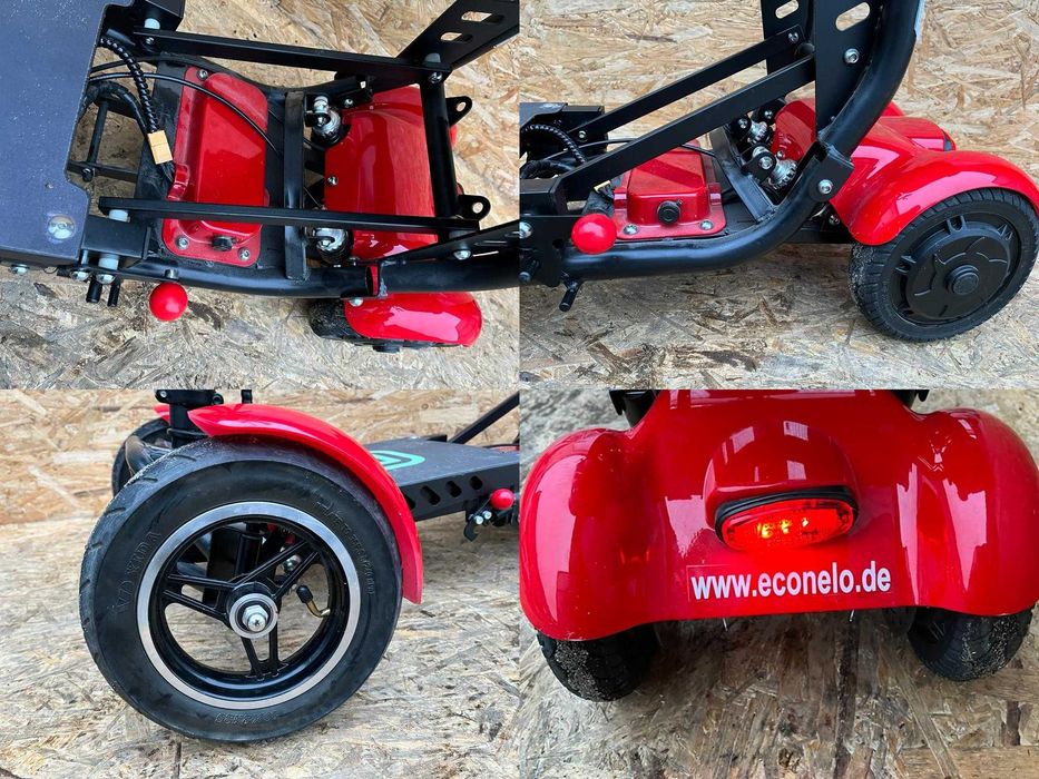 Skuter wózek inwalidzki elektryczny składany Econelo do 25km do AUTA