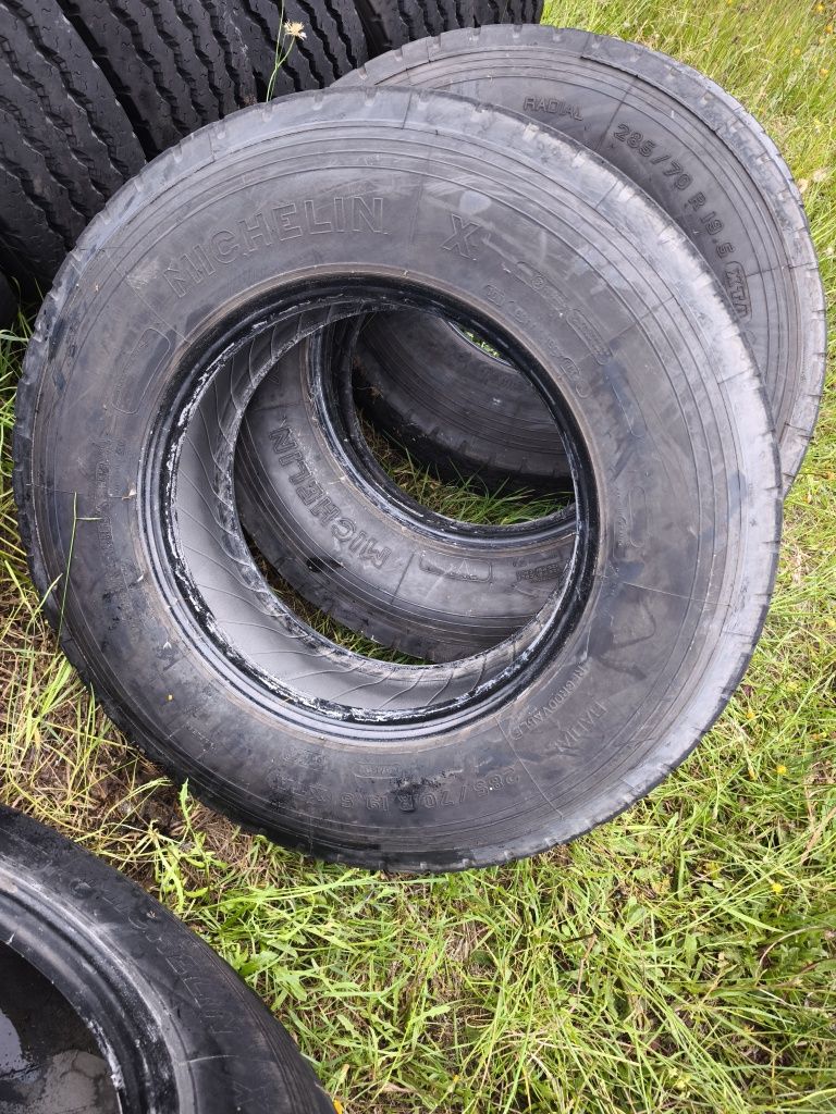 Opony Michelin 285/70 R19.5 jak Nowe wzmocnione zachodnie stan idealny