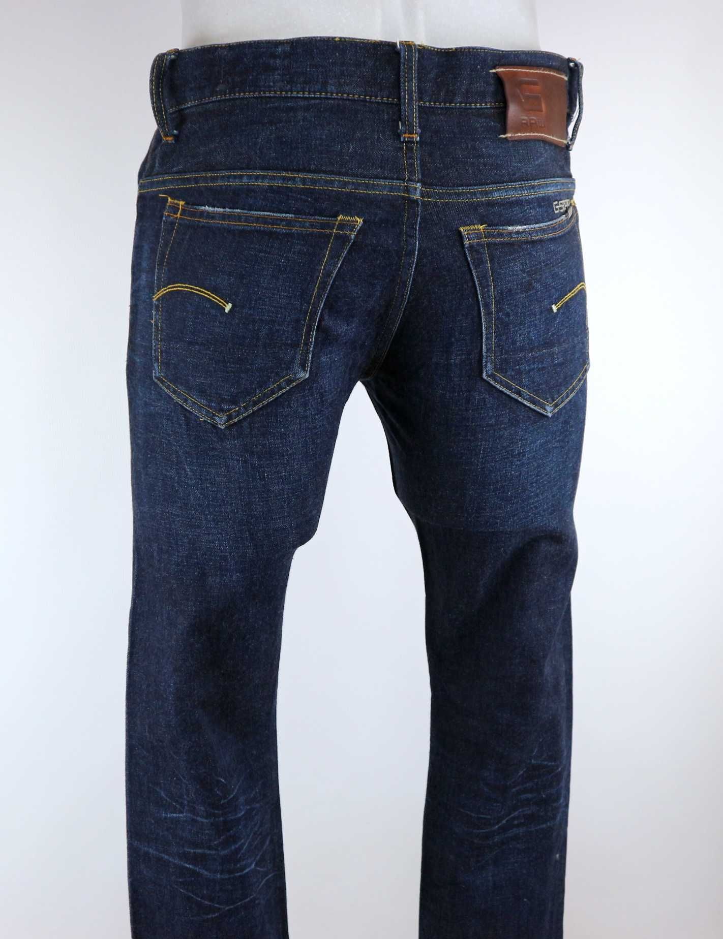 G-Star Raw 3301 Slim spodnie jeansy W31 L32 pas 2 x 40 cm