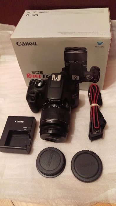 Зеркальный фотоаппарат Canon EOS Rebel T6 (EOS 1300D) + EF-S 18-55 IS