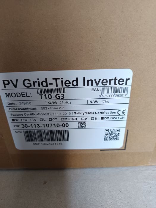 Falownik inwerter FoxESS T10-G3 10kW 3-fazowy