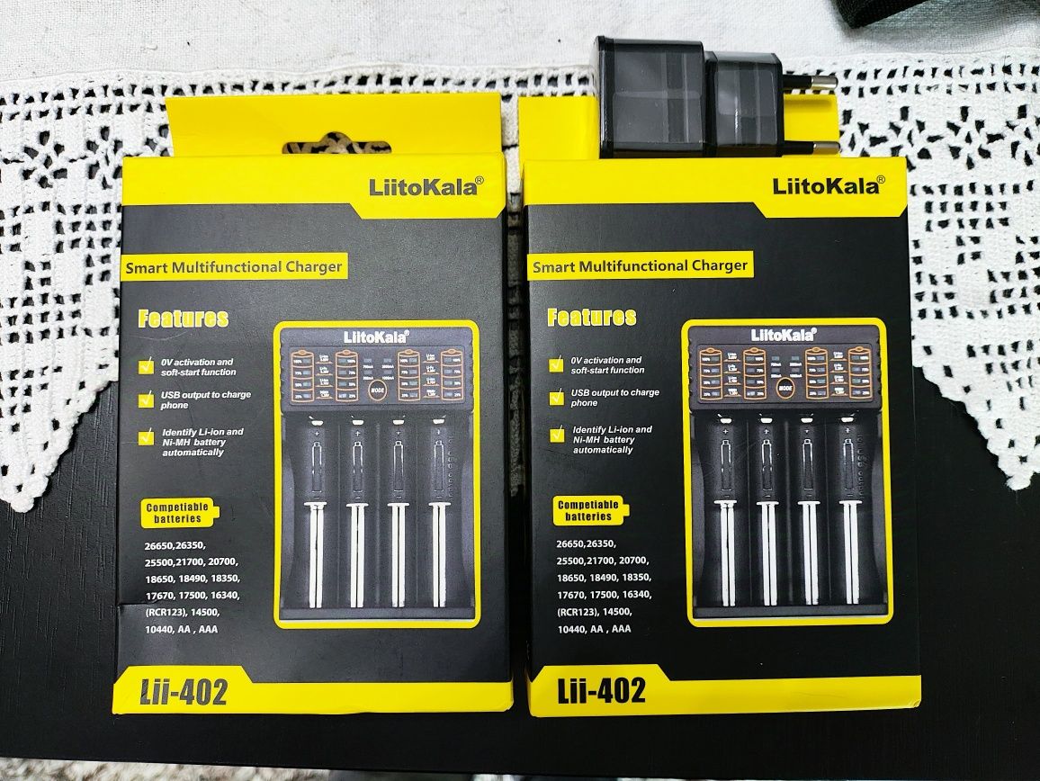 Carregador de pilhas recarregáveis LiitoKala Lii-402 (Novo na caixa)