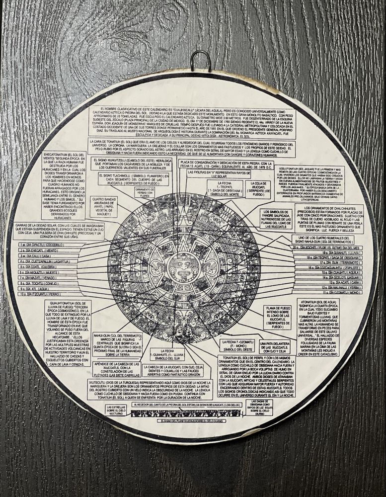 Календарь Майя Эксклюзив Тарелка медь Антиквариат настенные (в идеале)