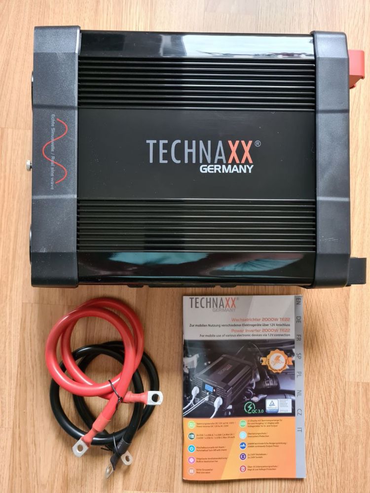 Інвертор, чиста синусоїда. Technaxx TE22 12 - 230 V Німеччиина 2-4 кВт