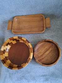 Trzy Drewniane miski