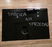 Szklana, czarna, magnetyczna tablica