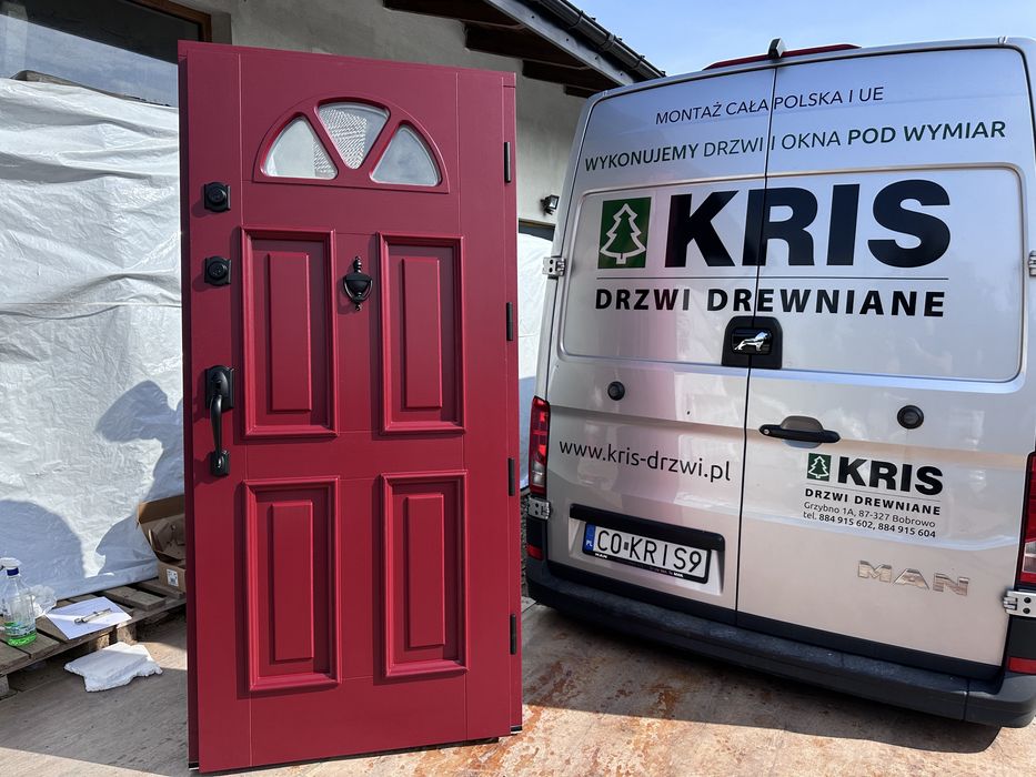 Drzwi zewnętrzne drewniane Z klamką SCHLAGE Amerykańskie Na wymiar