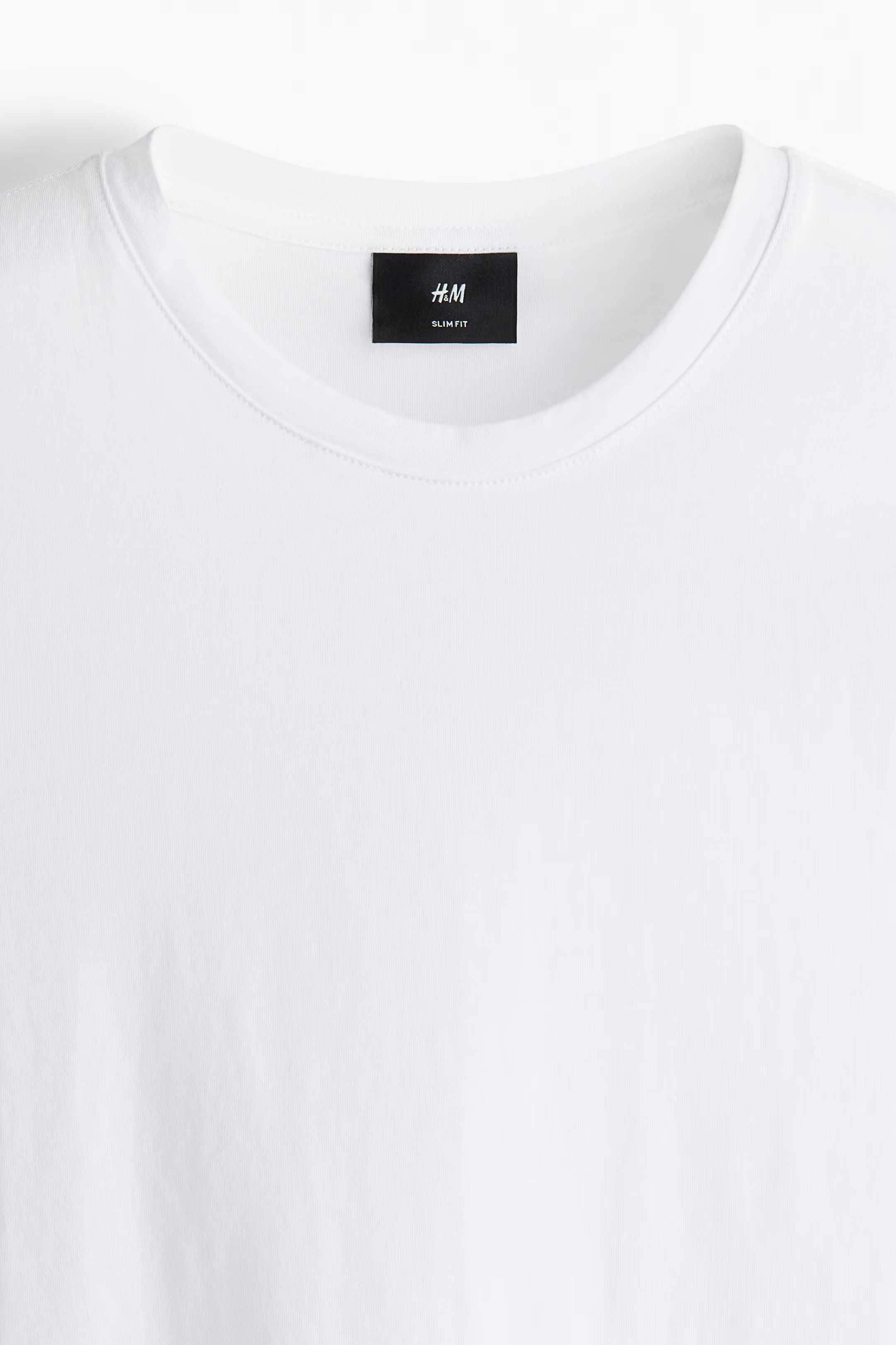 Базовая Футболка H&M из хлопка пима, Slim Fit!