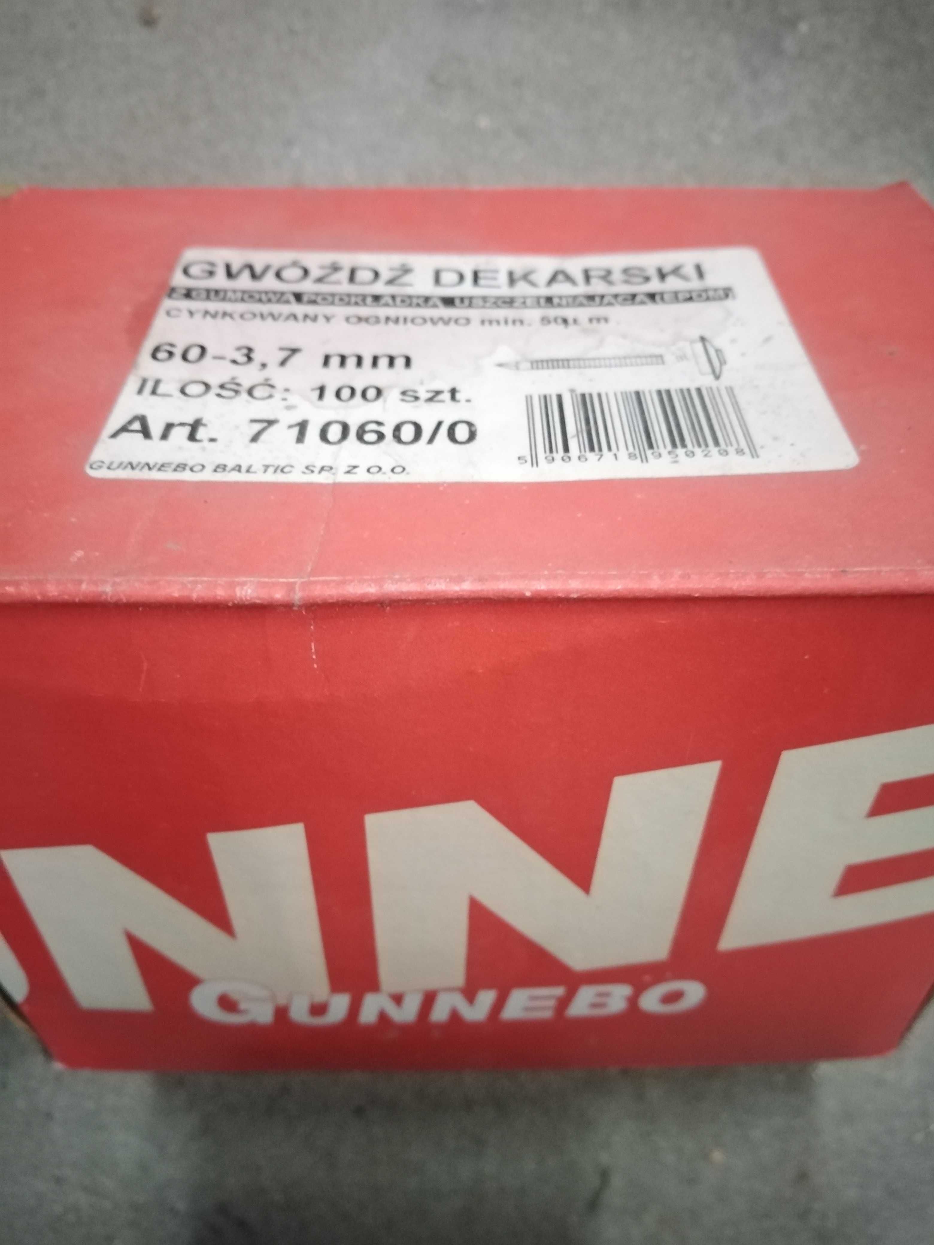 Gwoździe dekarskie 3,7x60 z podkładką Gunnebo