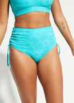 B.P.C figi bikini turkusowe w strukturalny wzór wysoki stan r.40