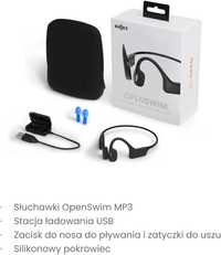 wodoodporne słuchawki pływackie Aftershokz Openswim MP3 kostne