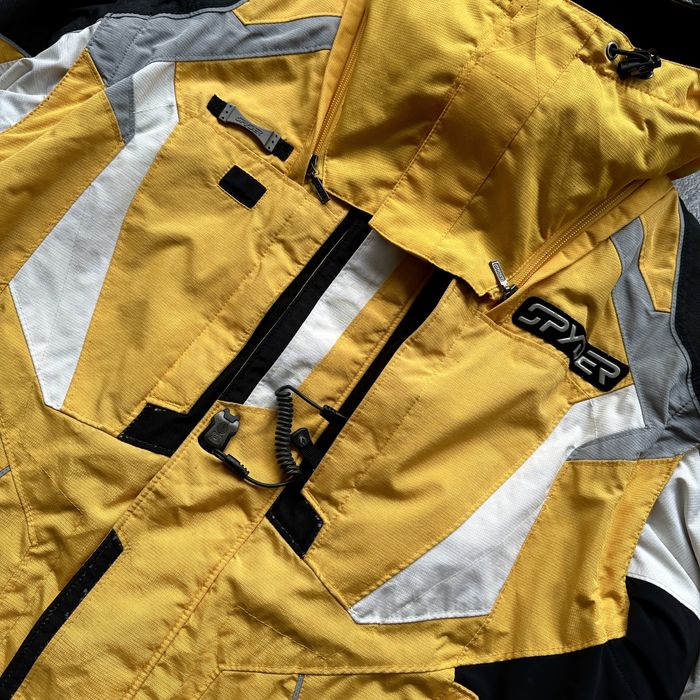 SPYDER dermizax-ev 20,000 mm ski suit jacket & pants set yellow / gray