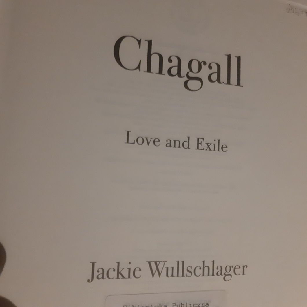 Chagall Love nad Exile Jackie Wullschlager język angielski