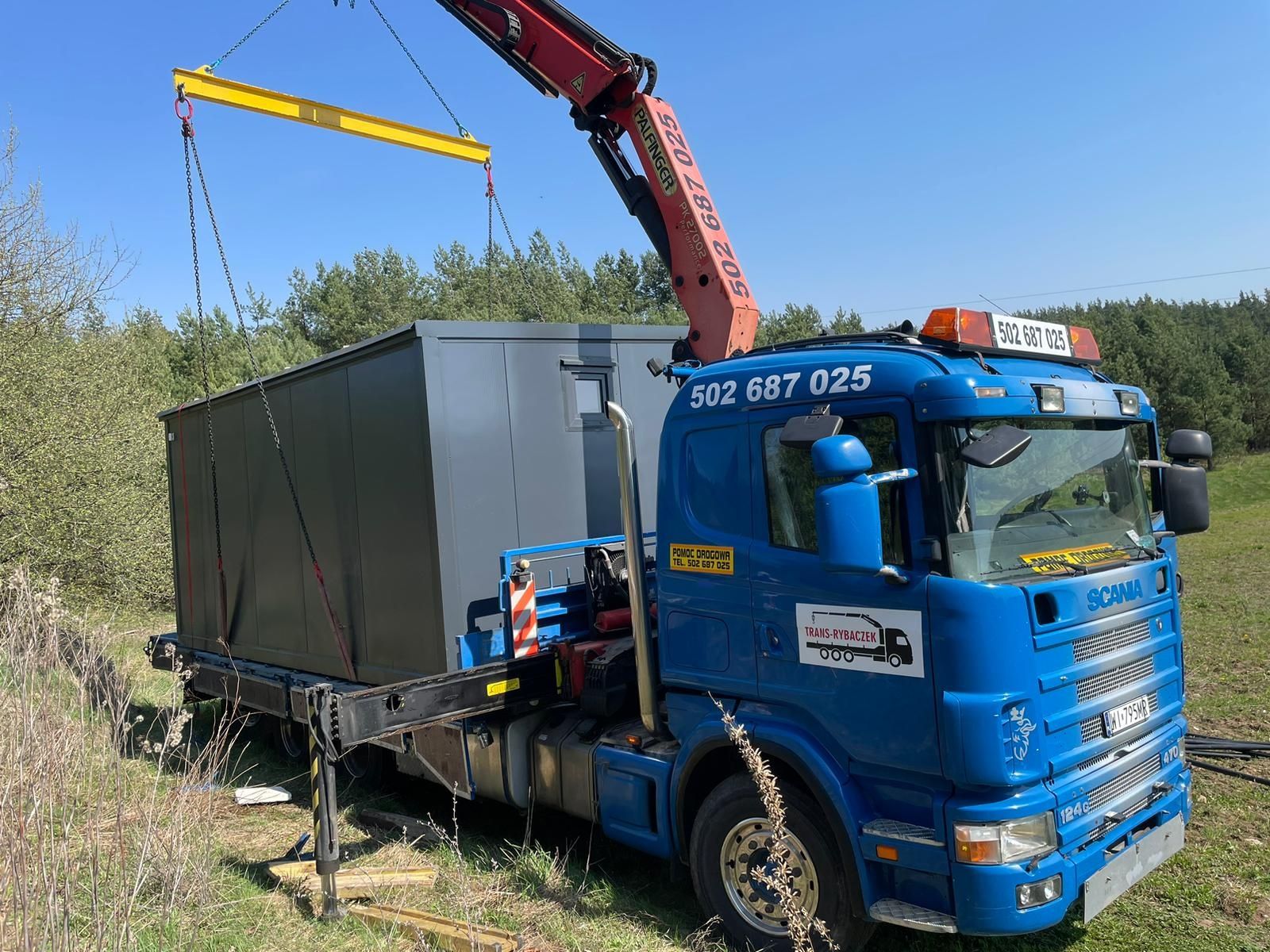 Transport,usługi HDS ,Montaż domków,domki holenderskie 3,2x11,kontener