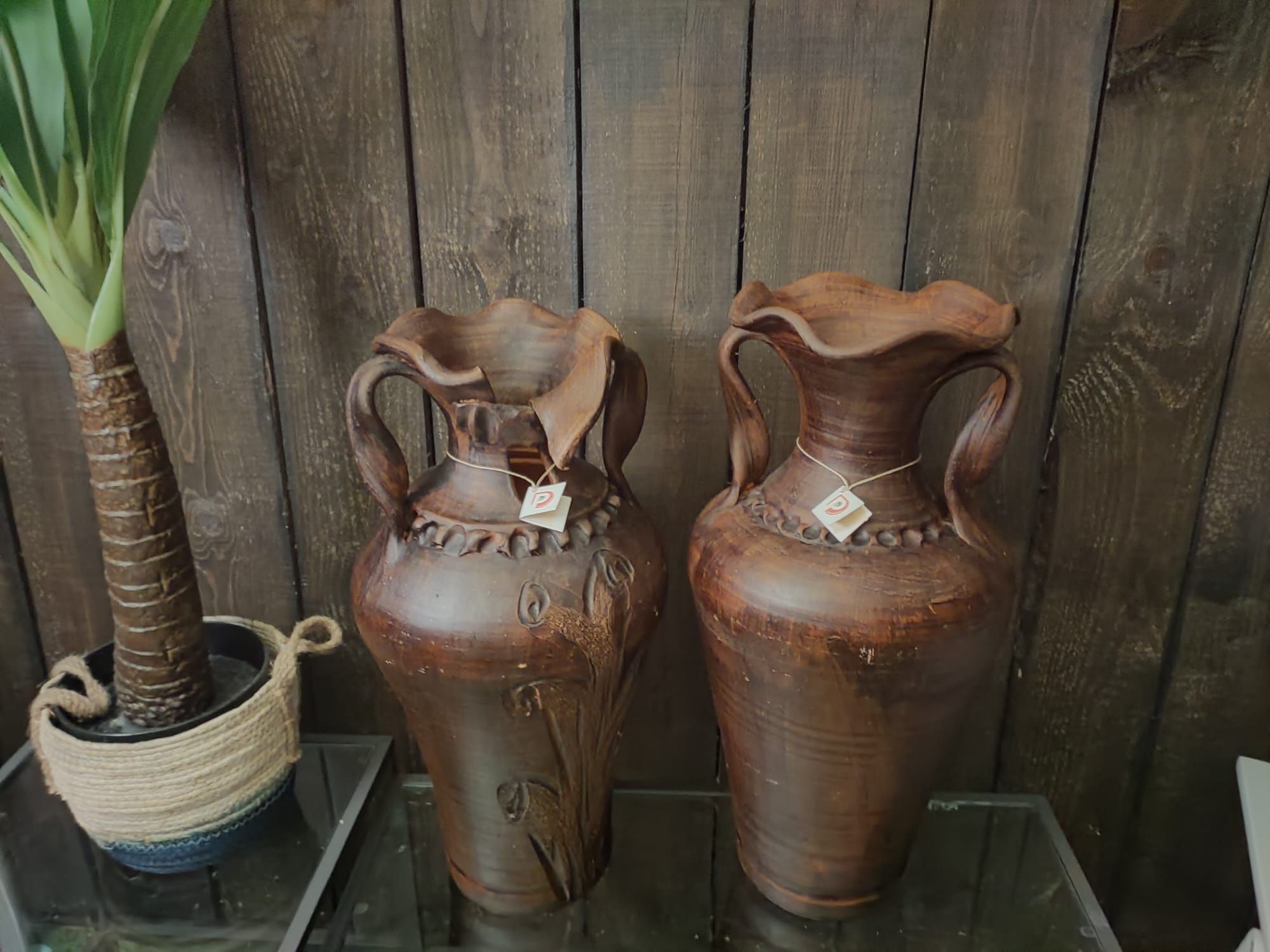 Lote Vasos Grandes. Barro Barroco. Jarrões/Jarros