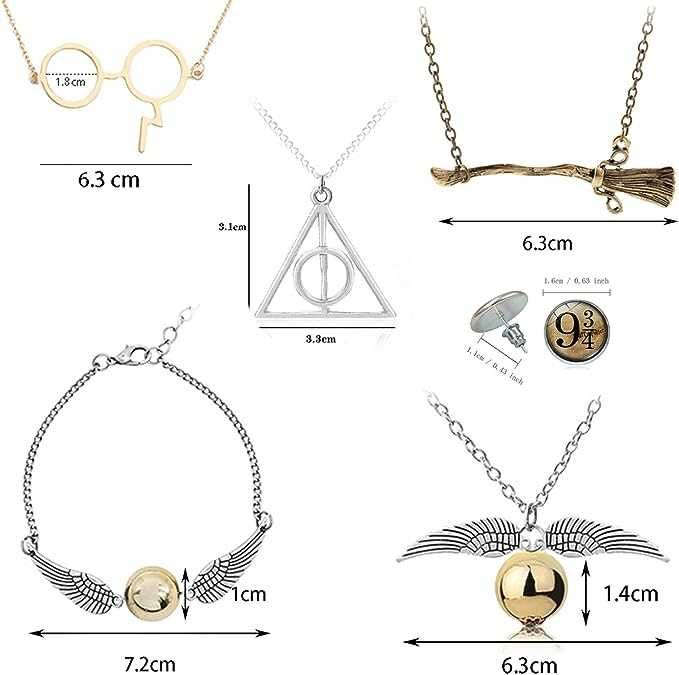 Colecção Harry Potter 37 peças- brincos colares pulseiras autocolantes