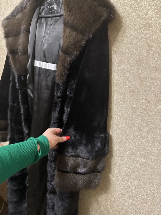 Норковая длинная шуба