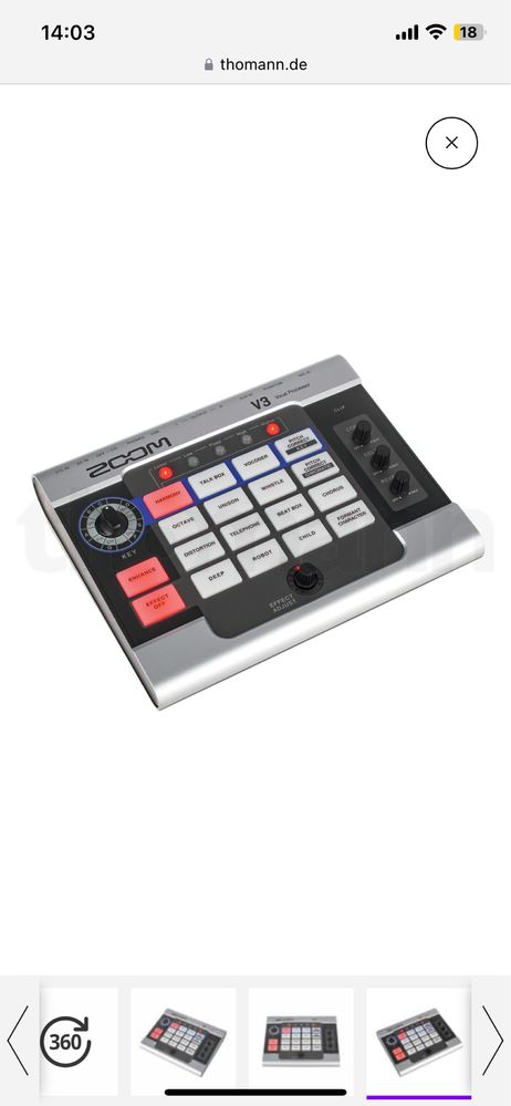 Processador Voz Zoom V3