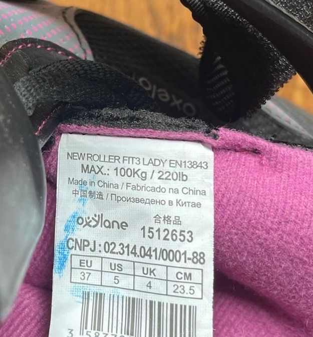 Rolki Oxelo rozmiar 37, plecak, ochraniacze