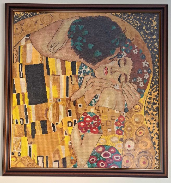 Quadro em ponto cruz "The Kiss" by Gustav Klint