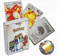 Srebrne Karty Pokemon 55 sztuk