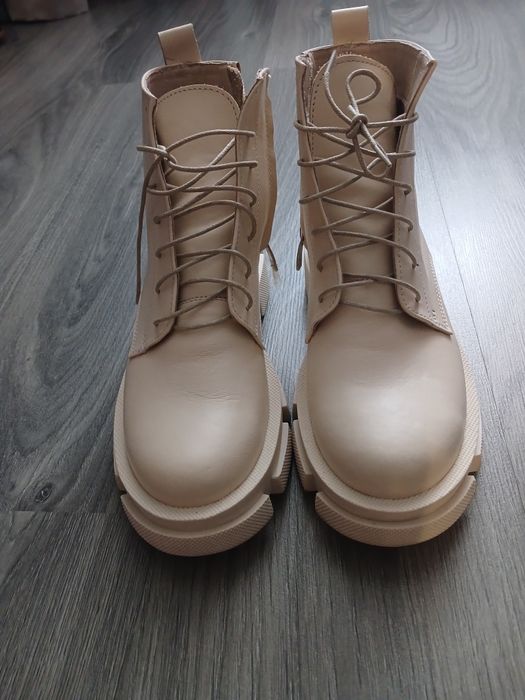 Жіночі шкіряні чобітки, сапожки, 37 розмір