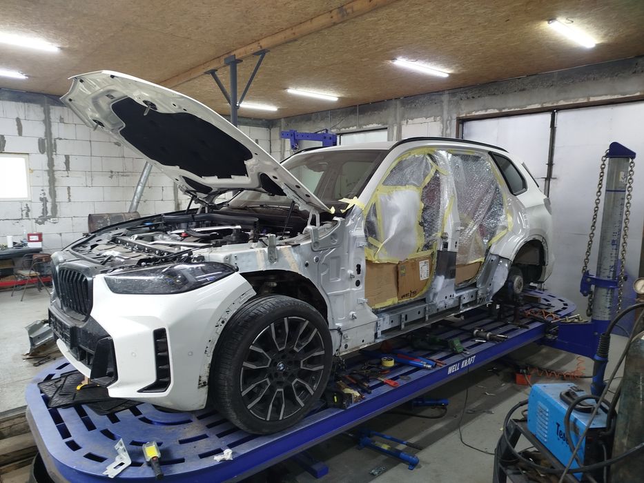 Ремонт авто після ДТП. Стапель, стенд,витяжка, рихтовка.