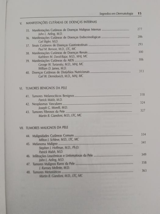 Livro "Segredos em Dermatologia"