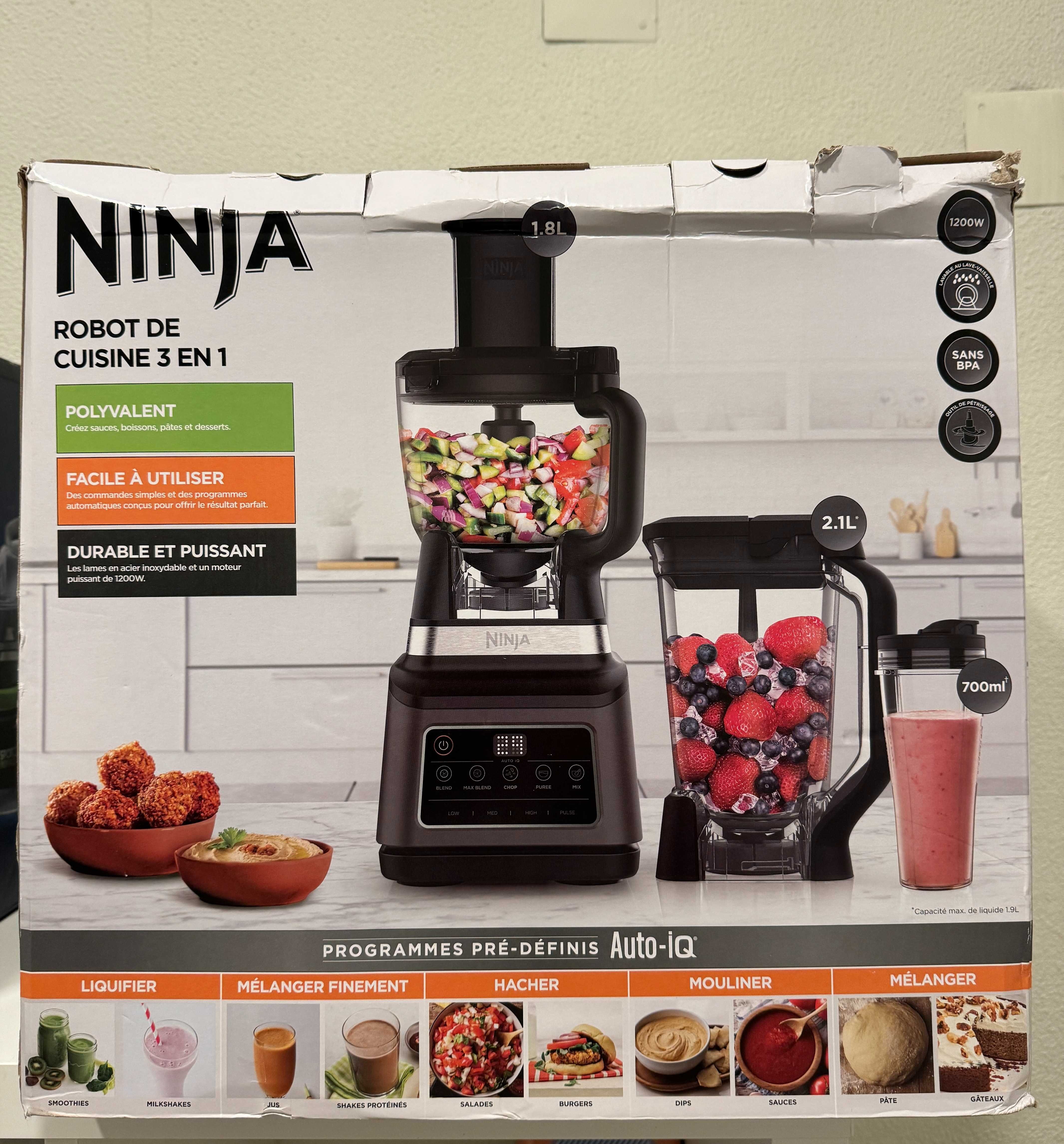 Liquidificador Ninja Robot 3-in-1