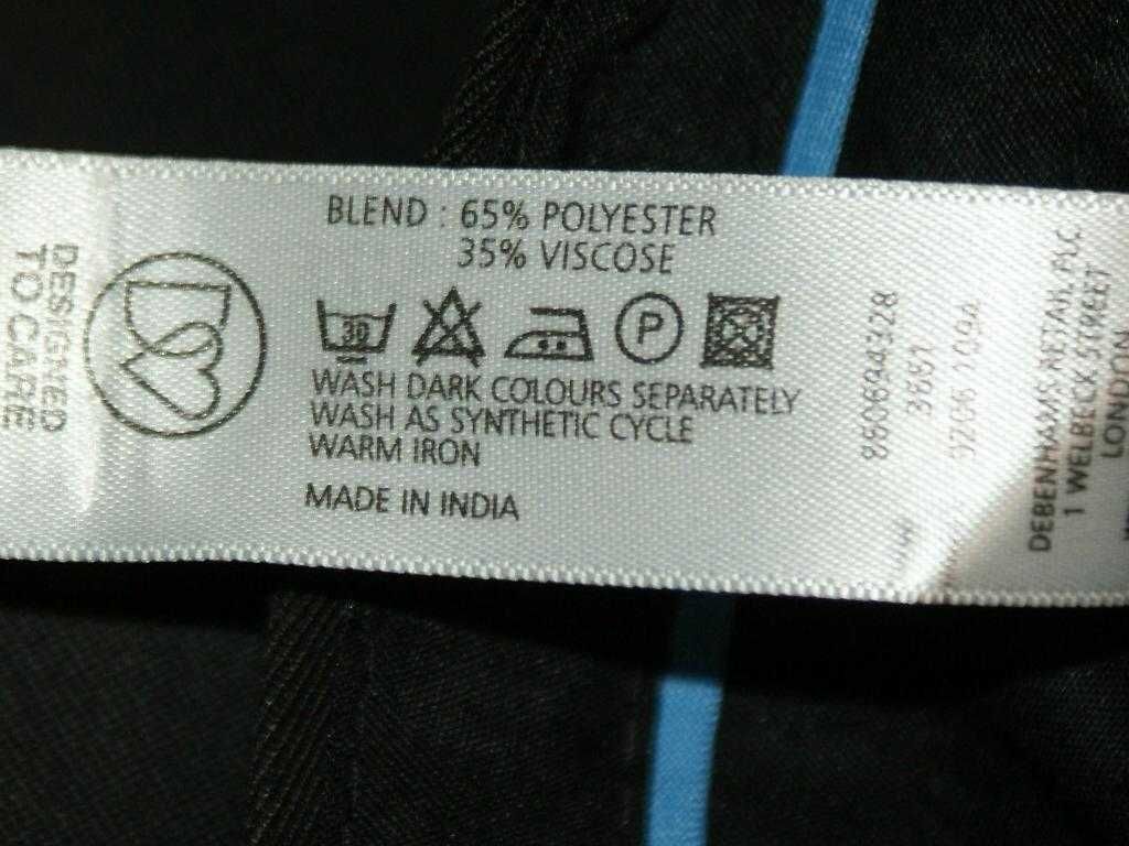 Thomas Nash spodnie męskie garniturowe czarne klasyczne W36 L31 XL