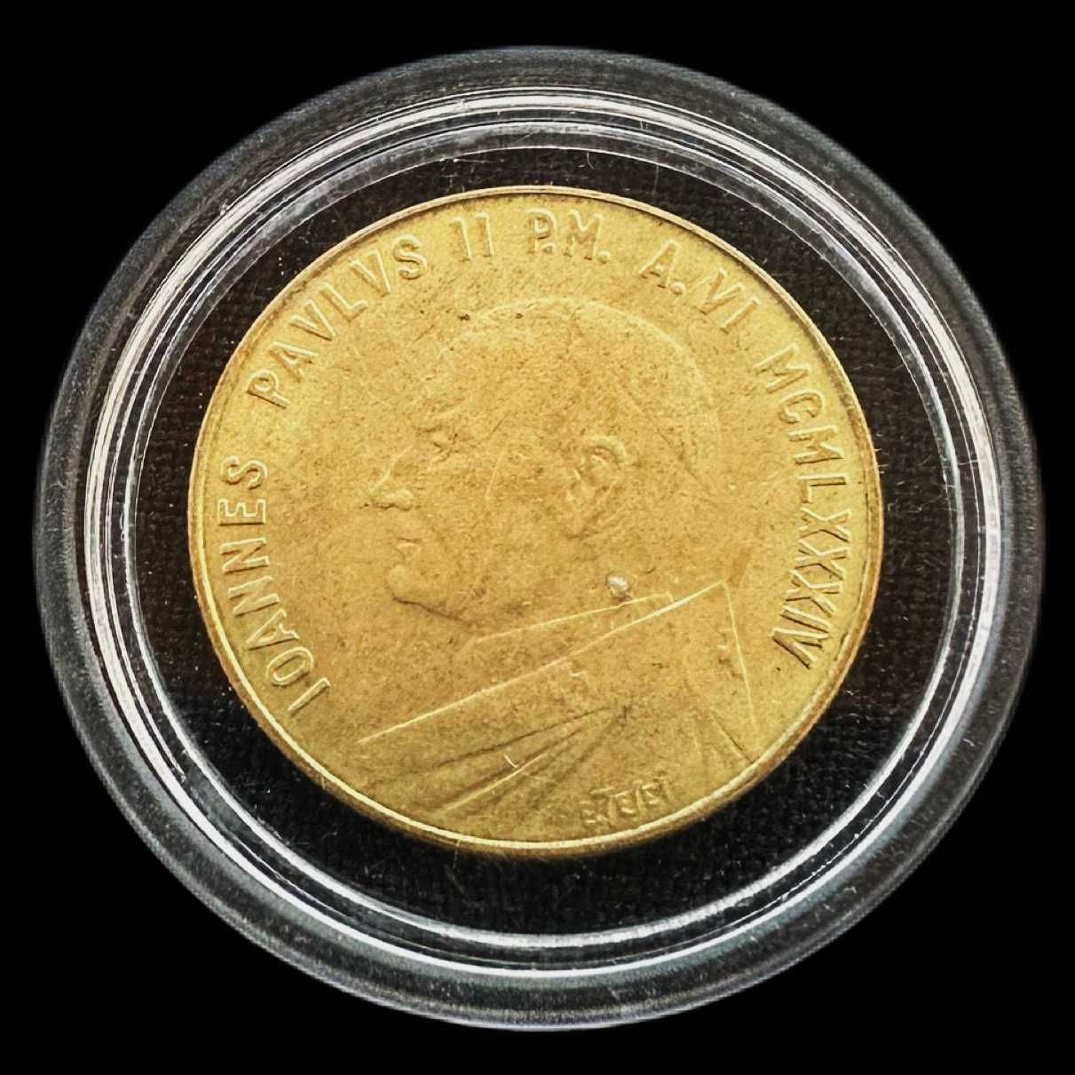 Moeda de 200 Liras - 1984 - Cidade do Vaticano - Ano da Paz