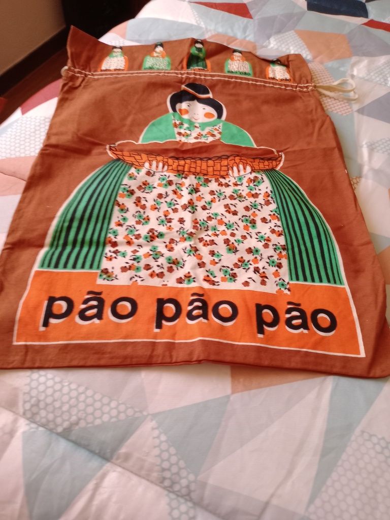 Saco para pão de pano,2novos e 1 usado
