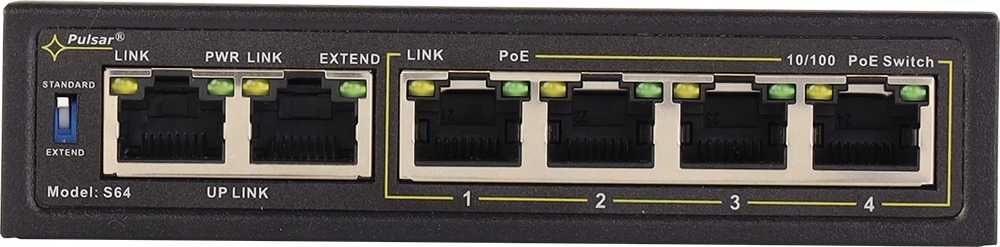 Switch PoE Pulsar S64 v1.2 – 6 portów, 4xPoE