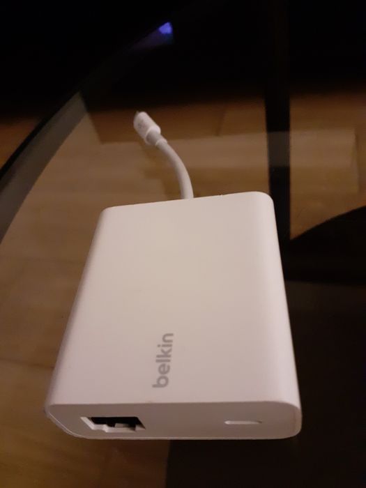 Adaptador + Carregador Belkin Rede Ethernet USB-C PD 100W