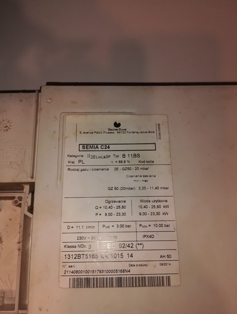 Saunier Duvall semia c24 elektronika