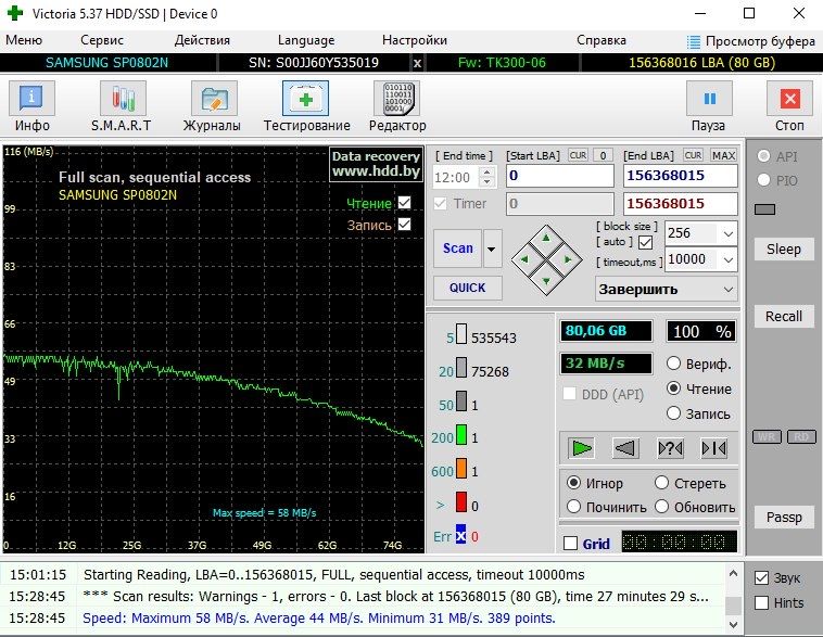 HDD Samsung 80 ГБ