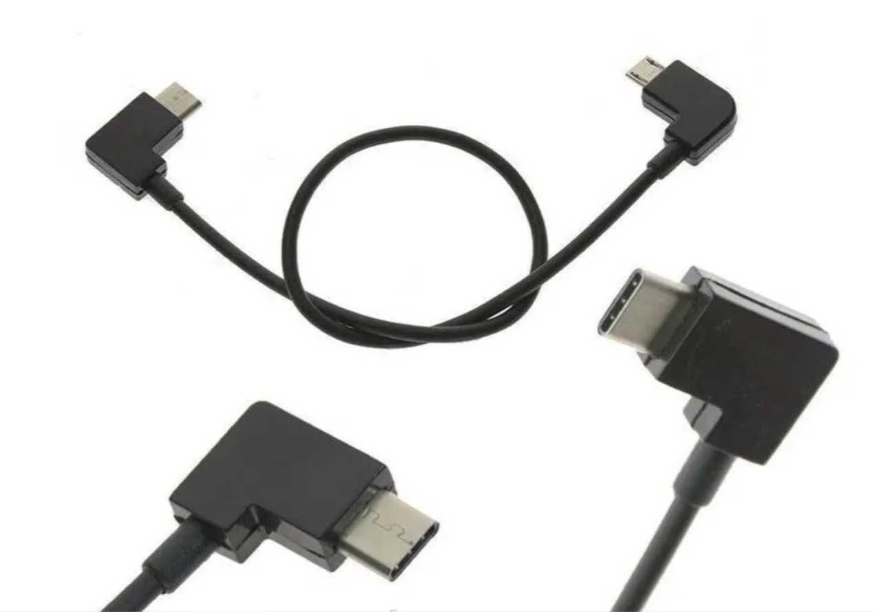 Кабель(Оригінал) microUSB to/ Type-C 9.3 см для пульта DJI