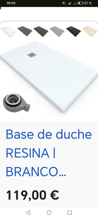 Base de duche branca