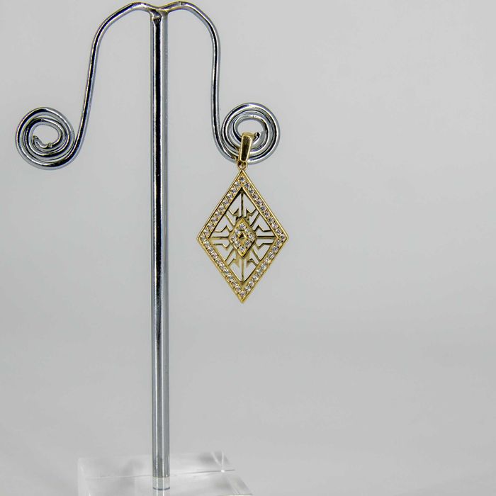 złota zawieszka 585 1,18gram damska romb NOWA WYSYŁKA GRATIS