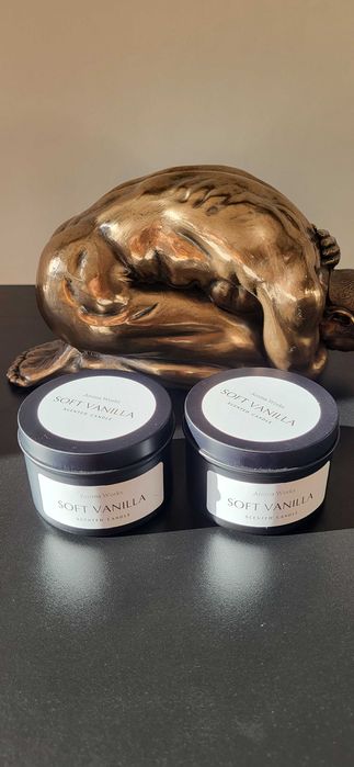 Świeca zapachowa w metalowej puszce zestaw świeczek wanilia vanilla