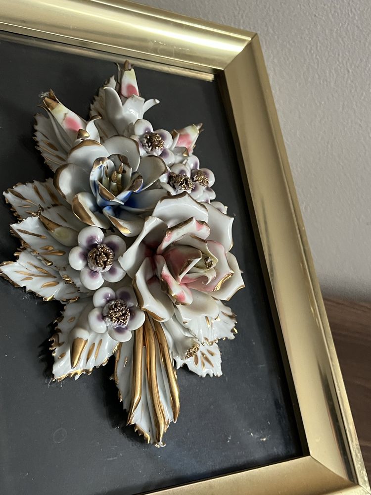 Obrazek kwiat porcelana piękny przedmiot Vintage stylowe Starocia