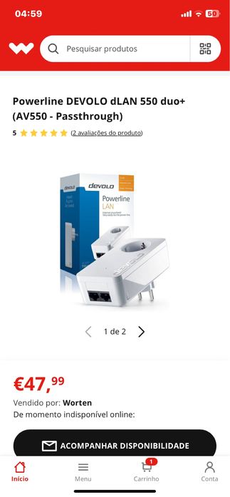 2 Devolo DLan 550 Duo+