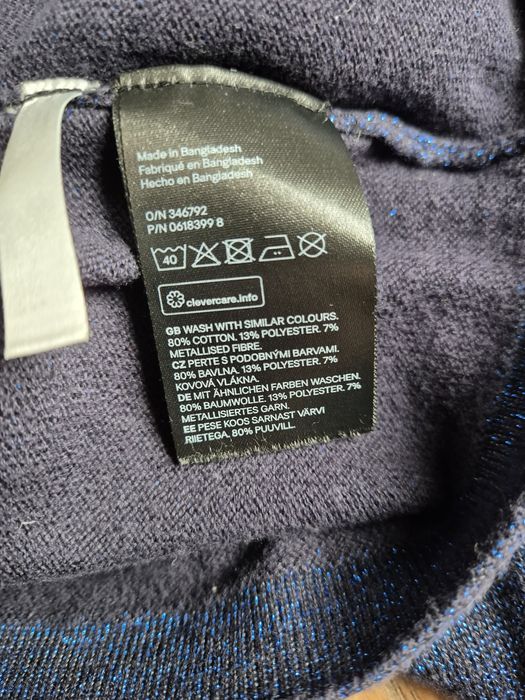 H&M sukienka granatowym brokat 6-8lat bdb