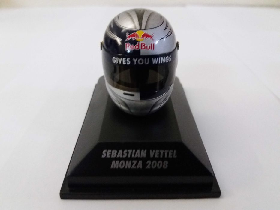 Sebastian Vettel capacetes F1 Minichamps 1:8